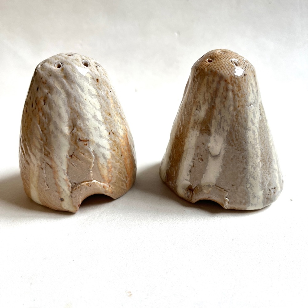 Ceramic Salt and Pepper Shakers- Salt & Wood Fired Porcelain NEW